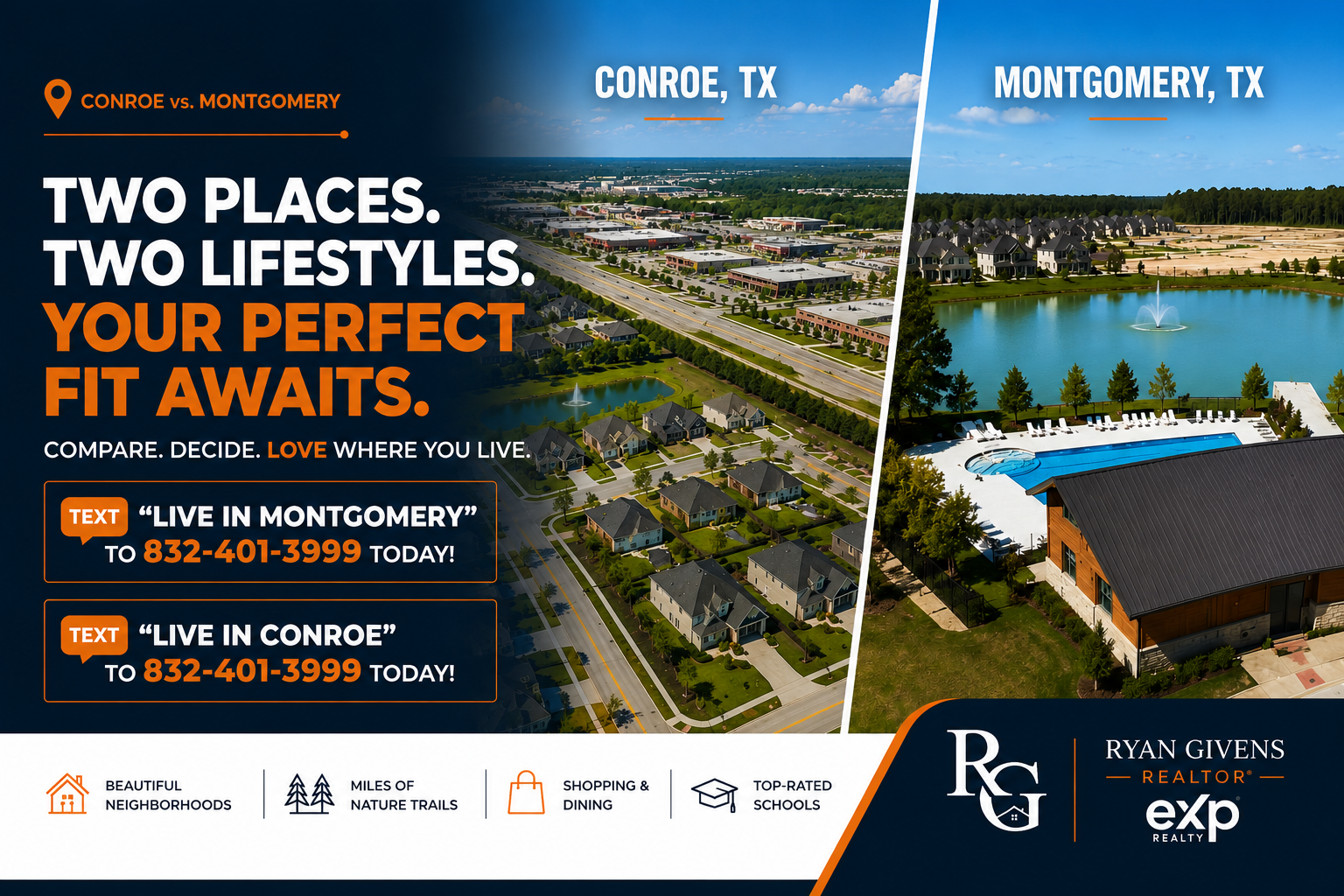 Montgomery TX vs Conroe TX: Which Is Better for You in 2026?